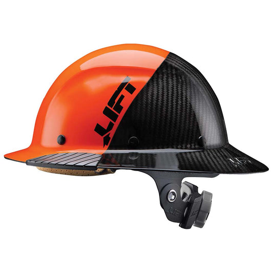 Lift Safety HDF50C19OC Dax Carbon Fiber Full Brim 50-50 Orange/Black