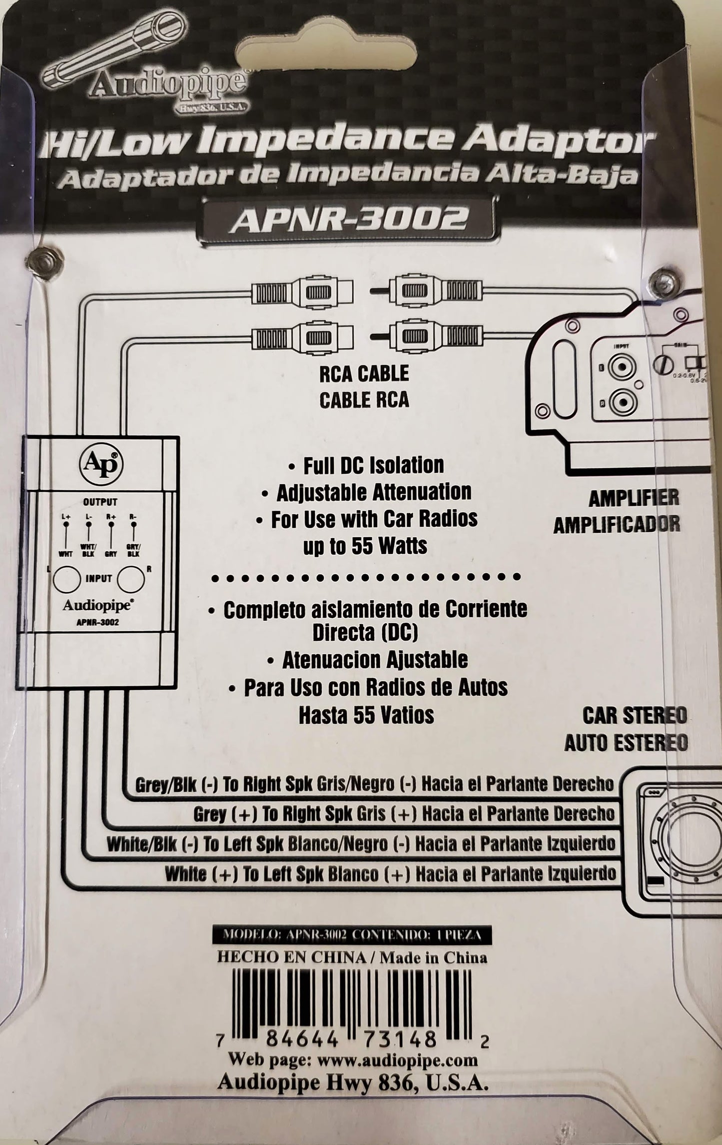 Audiopipe APNR3002 Line Out Converter by AUDIOP