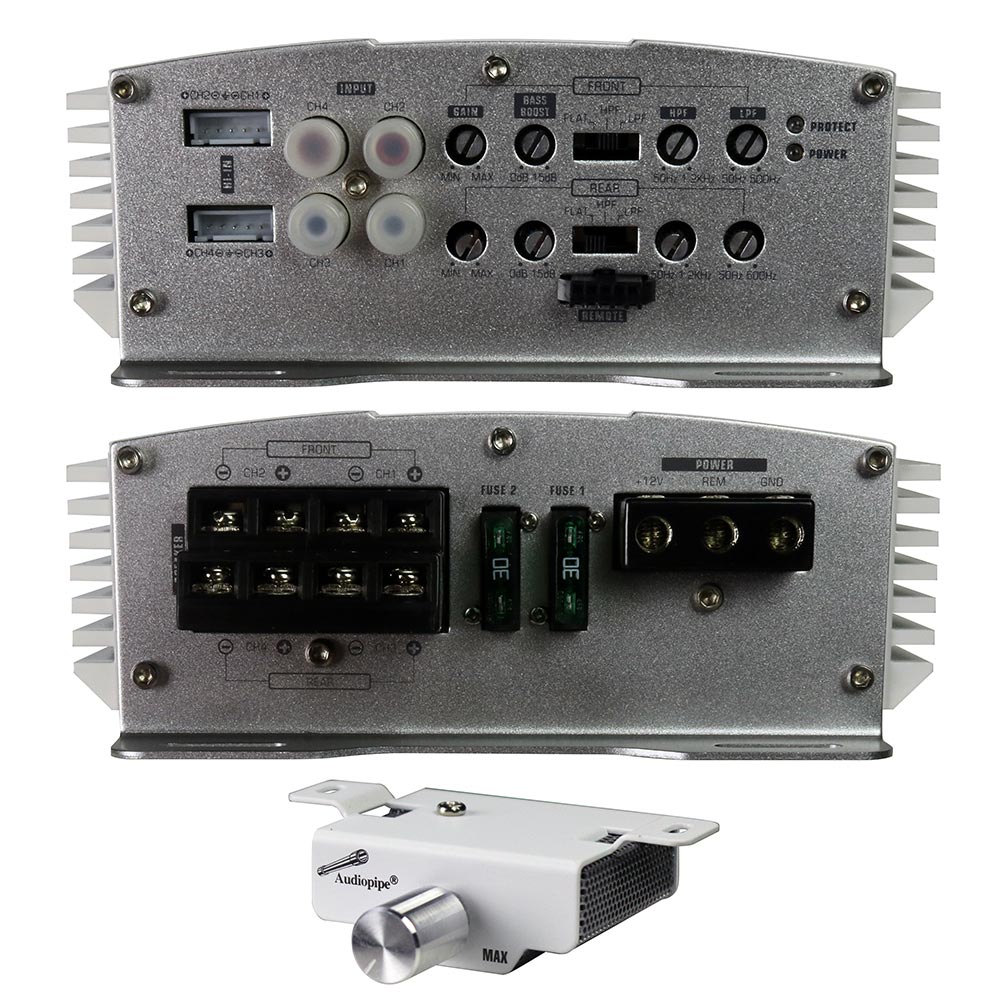 Audiopipe APMRE4095 4CH Mini Marine Amplifier 1300W Max