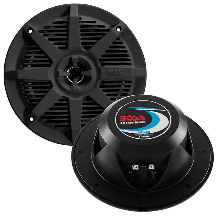 Boss MR62B 6.5" 2-Way Coaxial Marine Speaker 200W Black