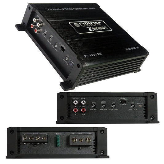 Orion ZT12002S Ztreet 2 Channel Amplifier, 220W RMS/1200W MAX