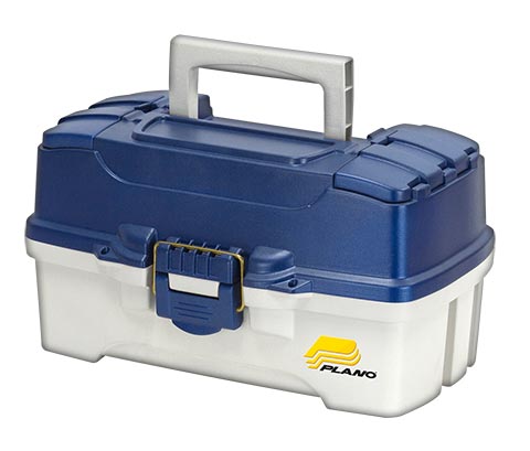 Plano 620206 Two-Tray Tackle Box  Blue Metallic/Off-White