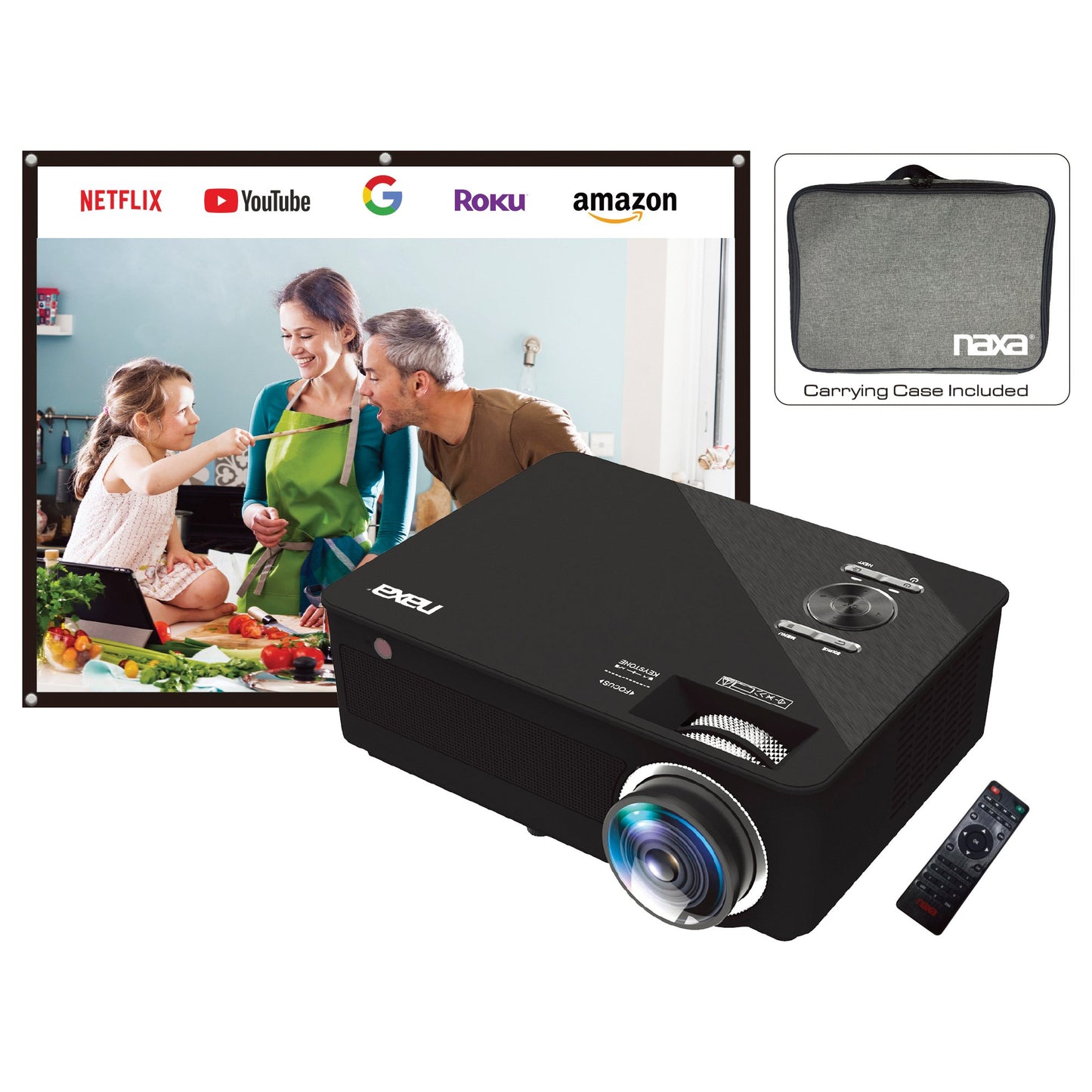 Naxa NVP-3001C NVP-3001C 150-Inch Home Theater LCD Projector Combo