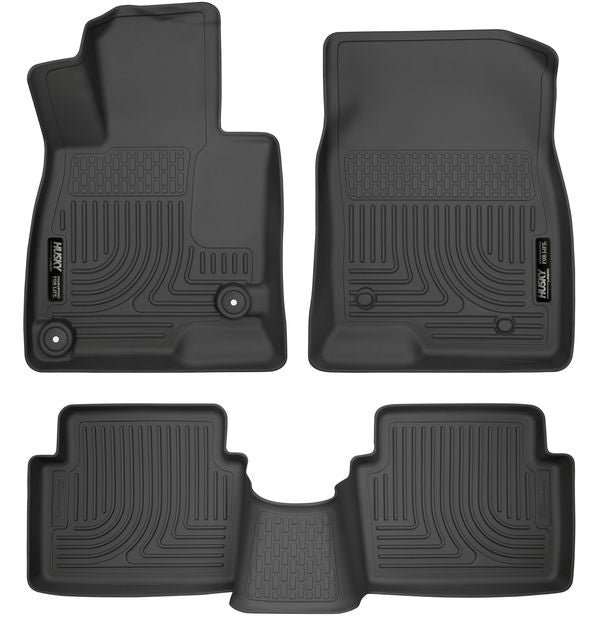 Husky 98651 Front/2nd Seat Floor Liners For 14-18 Mazda 3 Hatchback/Sedan.