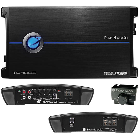 Planet Audio TR50001D 5000 Watts Max Class D Monoblock Amplifier 1-OHM Stable
