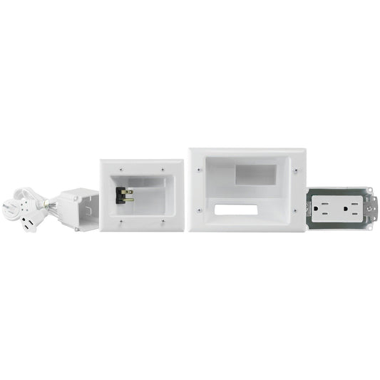 Datacomm Electronics 45-0024-WH Pro-Power Kit w/Duplex Receptacle & Inlet
