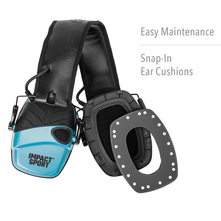 Howard Leight R02521 Impact Sport Electronic Earmuff Teal Blue