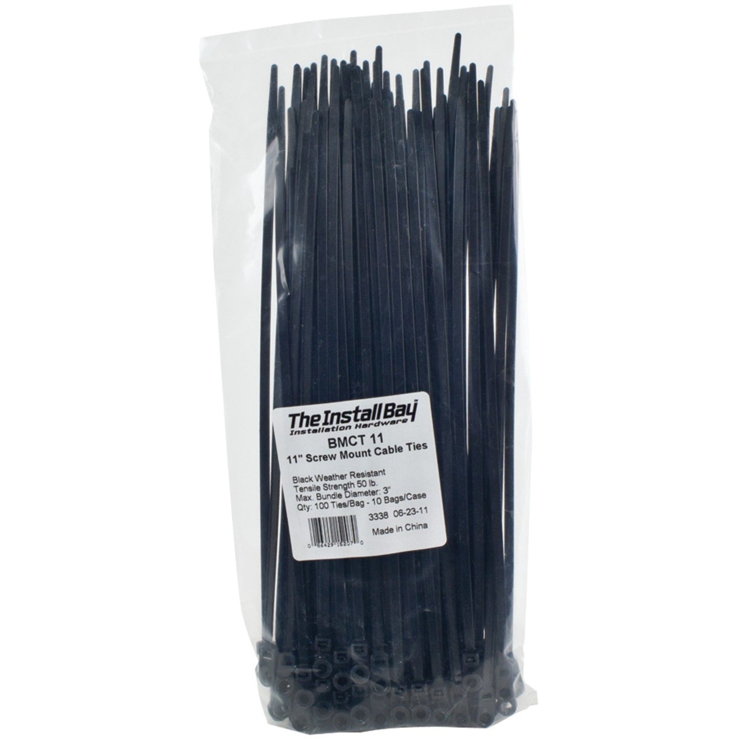 INSTALL BAY BMCT11 11In Zip Tie w/Screw 100Pk