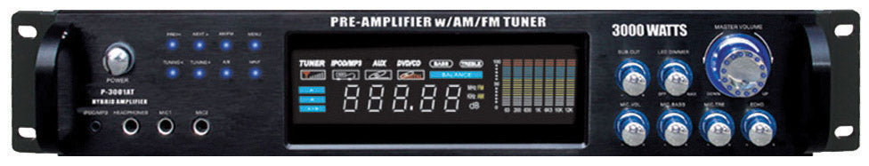 Pyle P3001AT Rack Mountable AM/FM Tuner 3000watt Hybrid Receiver