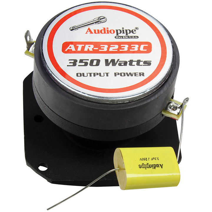 Audiopipe ATR3233C Bullet Tweeter 350 Watts 4 ohm Silver with grill