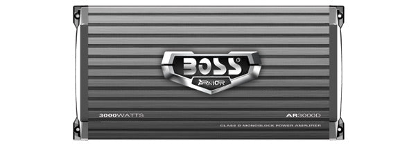 BOSS AUDIO AR3000D Armor 3000-Watt Monoblock, Class D 1-8 Ohm Stable Monoblock Amplifier with Remote Subwoofer Level Control