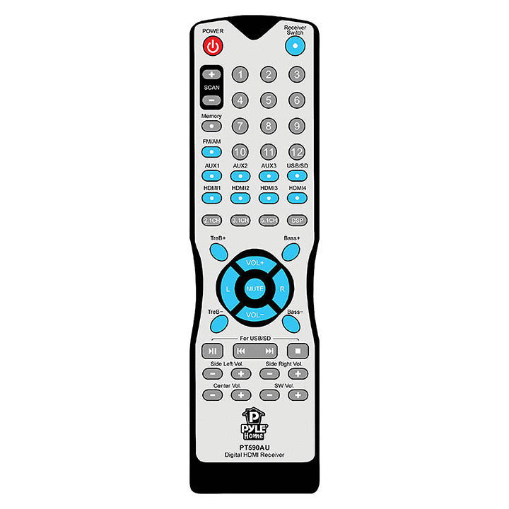 Pyle PT590AU 350 Watt 5.1 Channel Amplifier Receiver Digital Stereo System w/ 4K Ultra HD & 3D Pass-Through