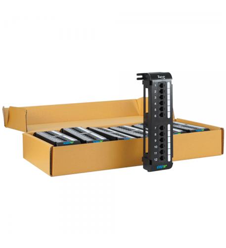 Icc ICMPP125EV Patch Panel, Vert, Cat 5e, 12-port, 6pk