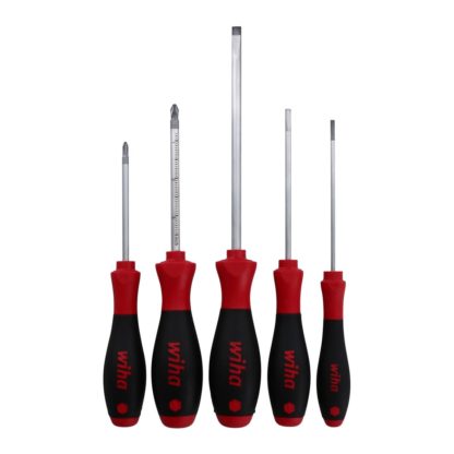 Wiha 30295 SoftFinish Slotted/Phillips Screwdriver Set (5 Piece Set)