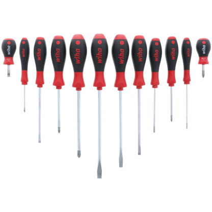 Wiha 30297 12 Piece SoftFinish Slotted and Phillips Screwdriver Set