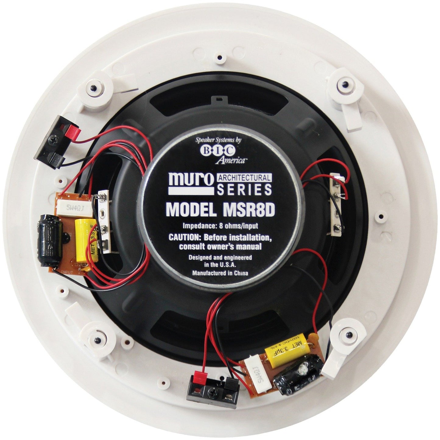 BIC AMERICA BICMSR8D 125-Watt 8" Dual Voice-Coil Stereo In-Ceiling Speaker