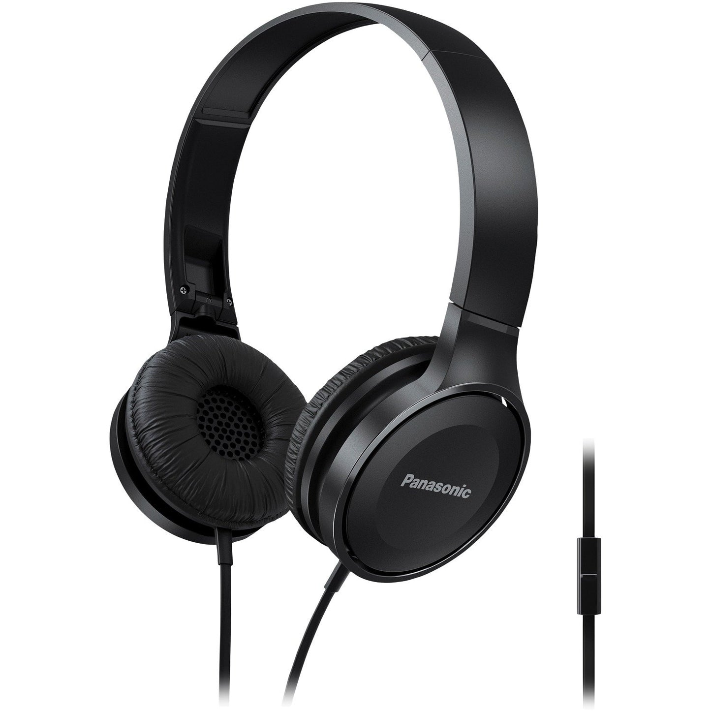 PANASONIC PANRPHF100MK Lightweight On-Ear Headphones with Microphone (Black)