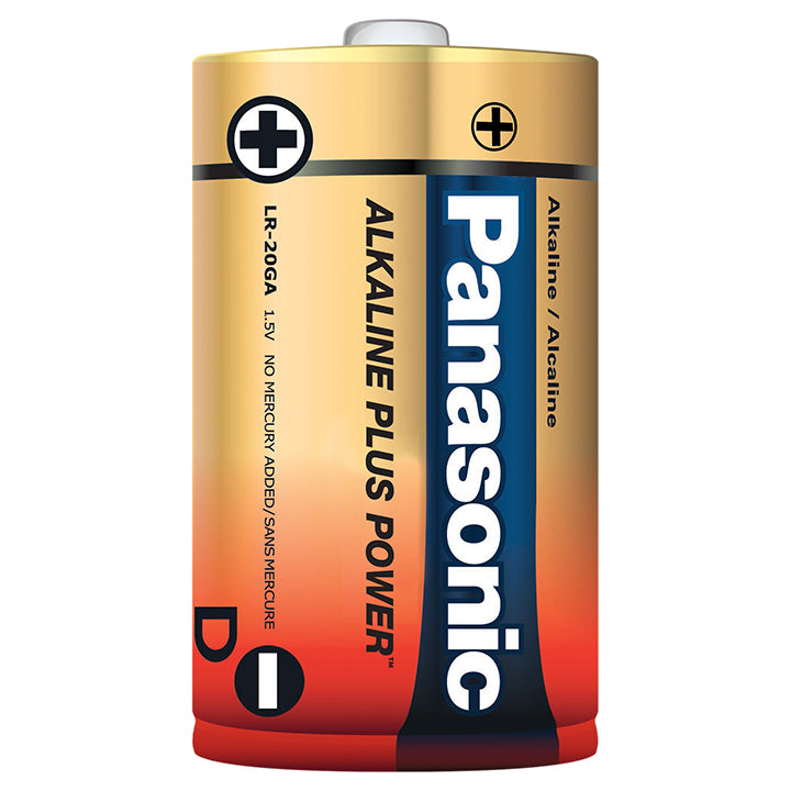 Panasonic LR20XWAC Alkaline Size D Plus Power (12-Pack)