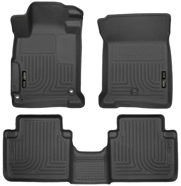 Husky 98481 Front/2nd Seat Floor Liners For 13-17 Honda Accord Sedan