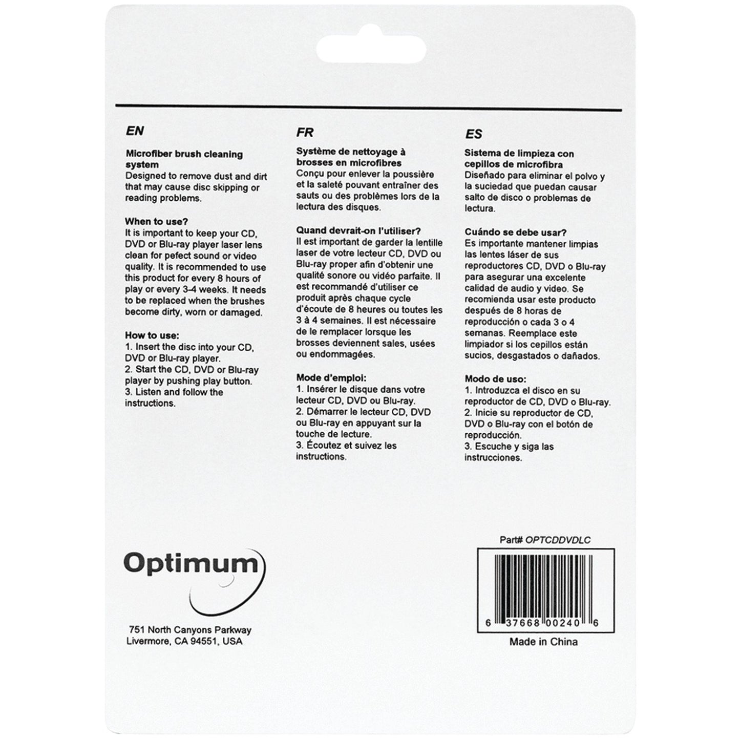 Optimum OPTCDDVDLC OPTCDDVDLC Superior Lens Cleaner