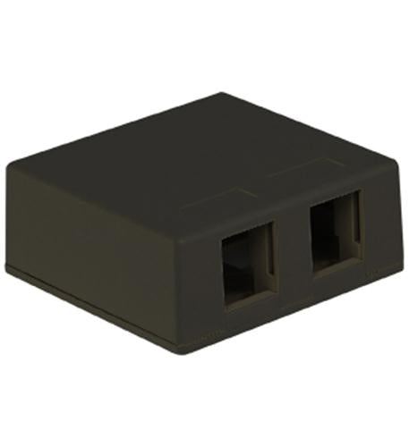Icc SURFACE-2BK Ic107sb2bk Surface Box 2pt Black