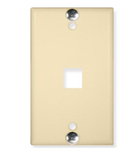 Icc IC107FFWIV Wall Plate, Phone, Flush, 1-port, Ivory