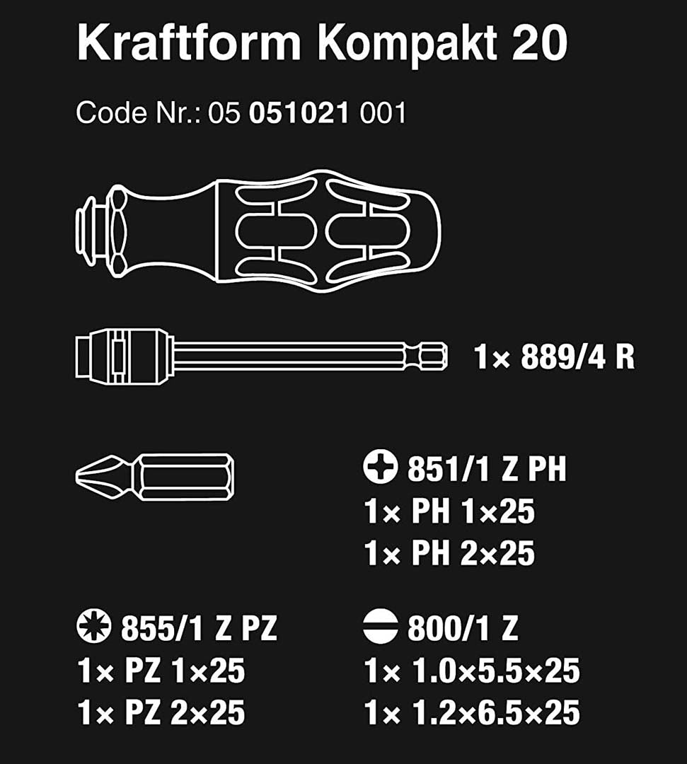 Wera 05051021001 Multi-Bit Screwdriver 7-in-1