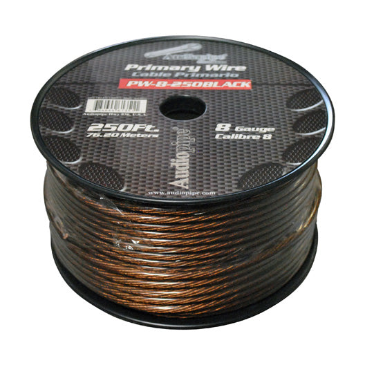 Audiopipe PW8BK Power Wire 8 Gauge 250 Foot Black