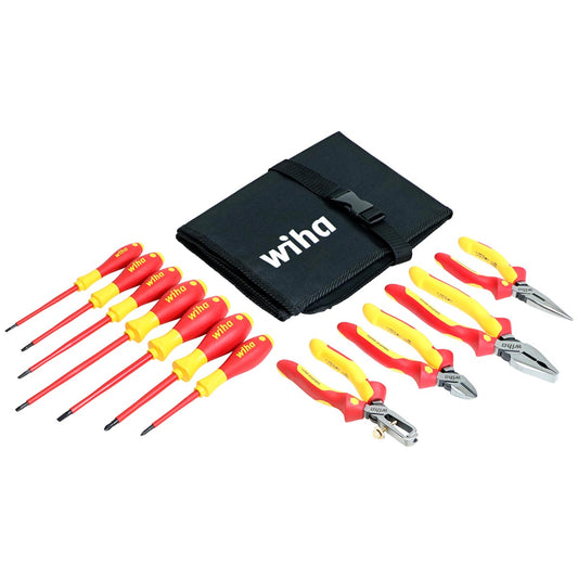 Wiha 32888 Insulated Pliers Cutters and Screwdriver – 11 Piece Set