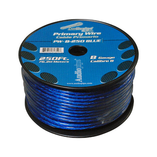 Audiopipe PW8BL Power Wire 8 Gauge 250 Foot Blue