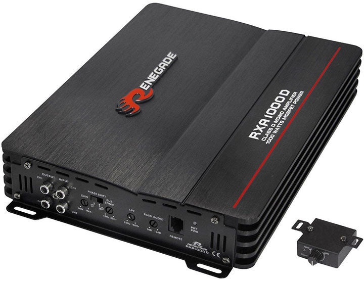 Renegade RG1000KIT Kit 1 RXA1000D 1CH Amp with 1 RXV1202 Enclosure
