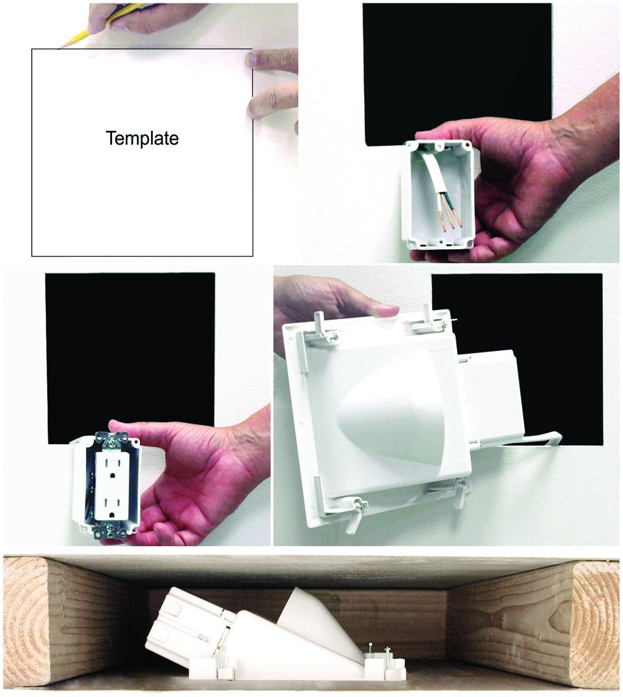 Datacomm Electronics 45-0031-WH Low Voltage Media Plate w/Duplex Receptacle