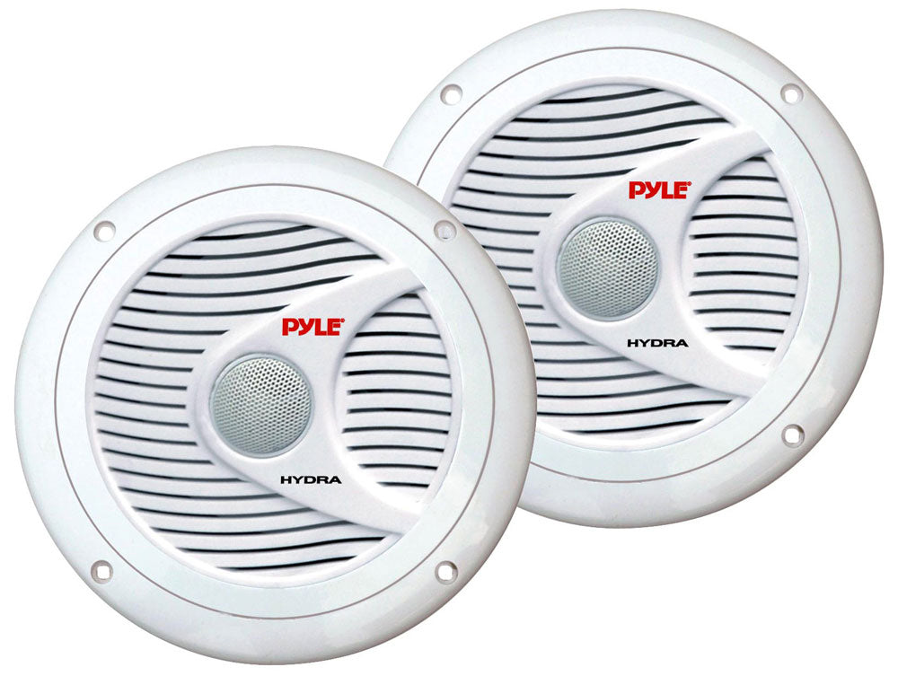 Pyle PLMR60W 6.5" 150 Watt White Marine Speaker pair