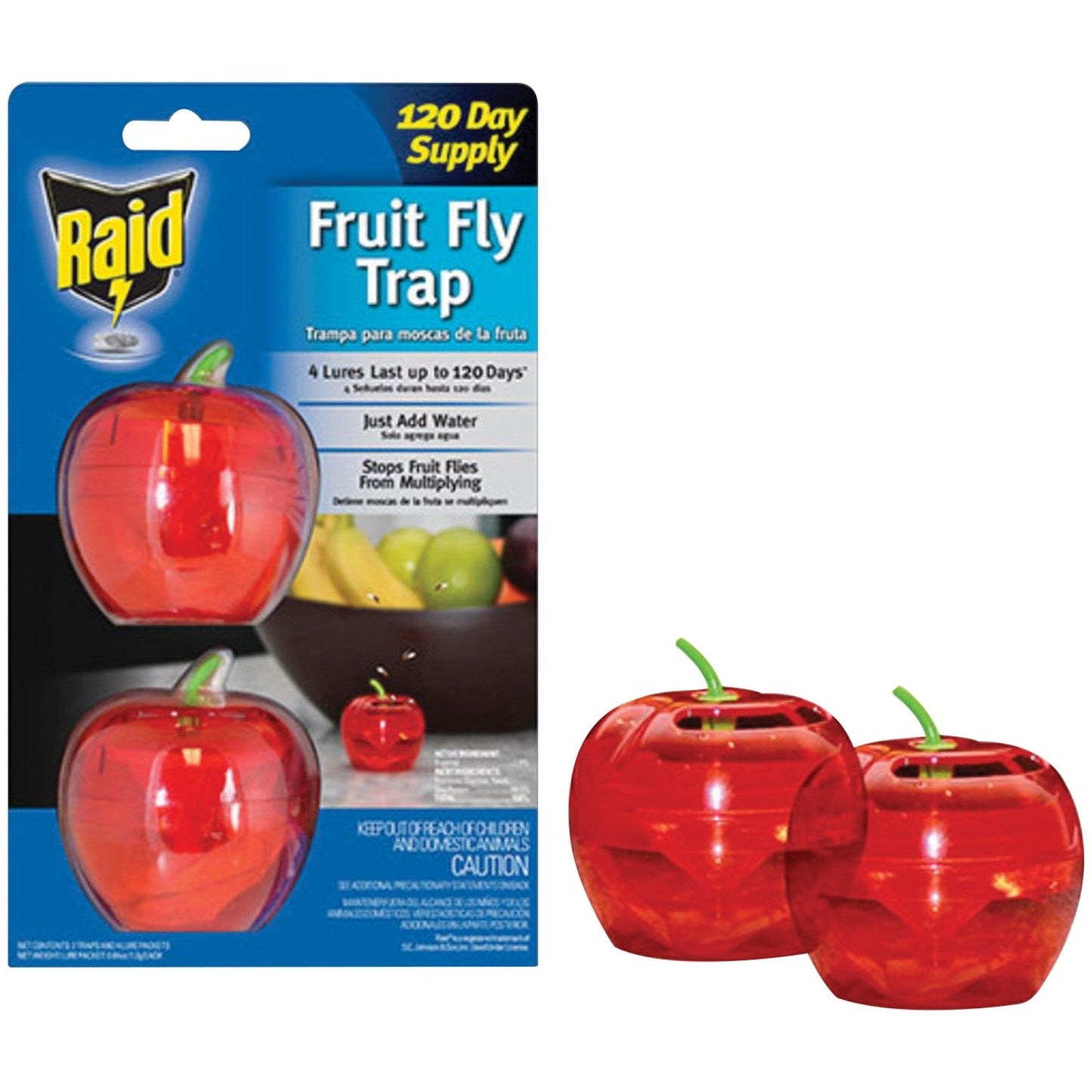 RAID 2PK-FFTA-RAID Apple Fruit Fly Traps, 2 pk