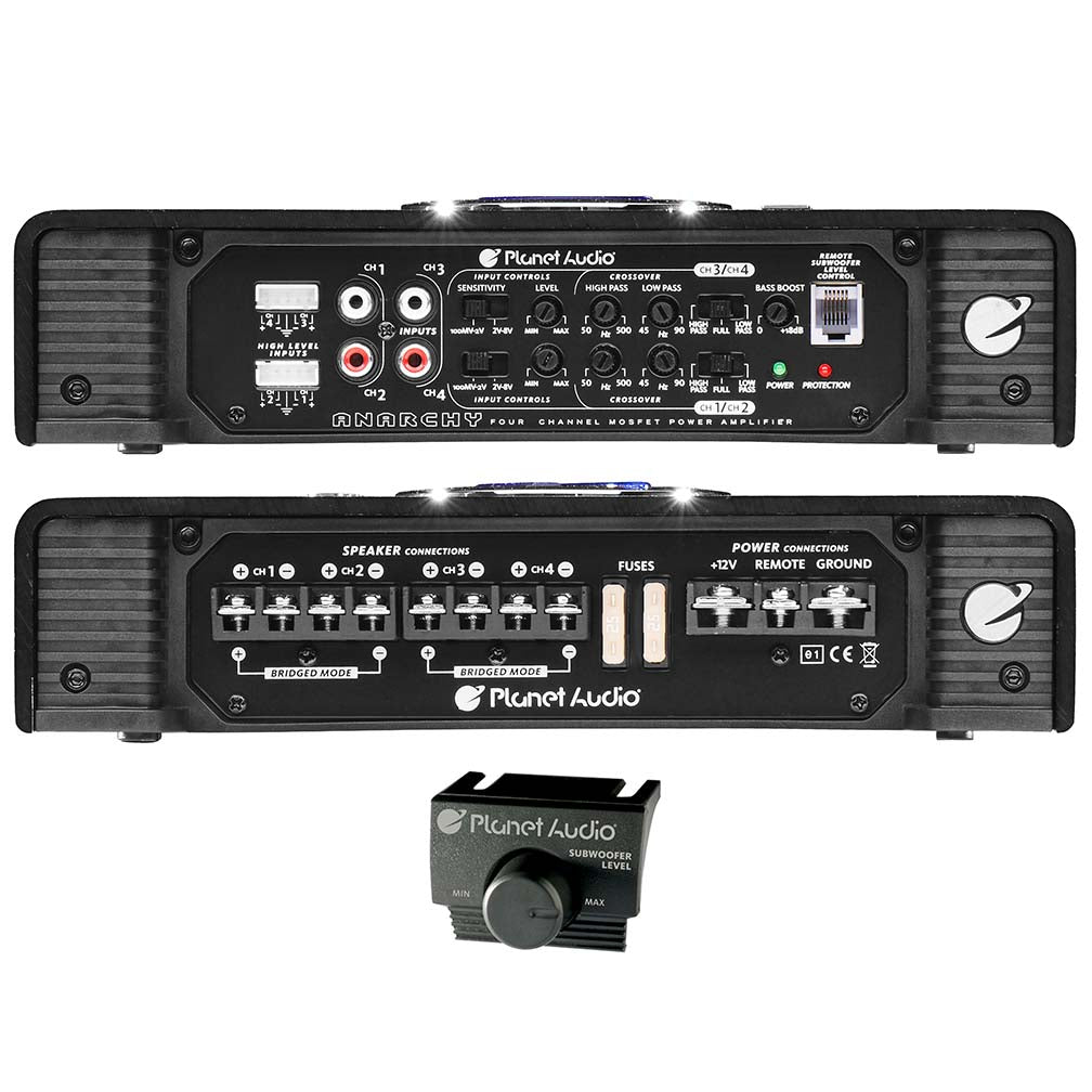 Planet Audio AC16004 4 Channel Amplifier, 1600W MAX