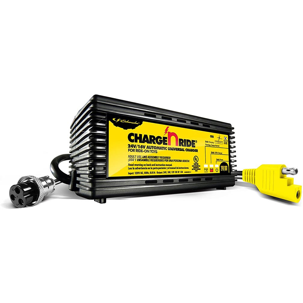 Schumacher 9402695 CR2 Charge N Ride 1.5 amp 16/24 Volt Battery Charger