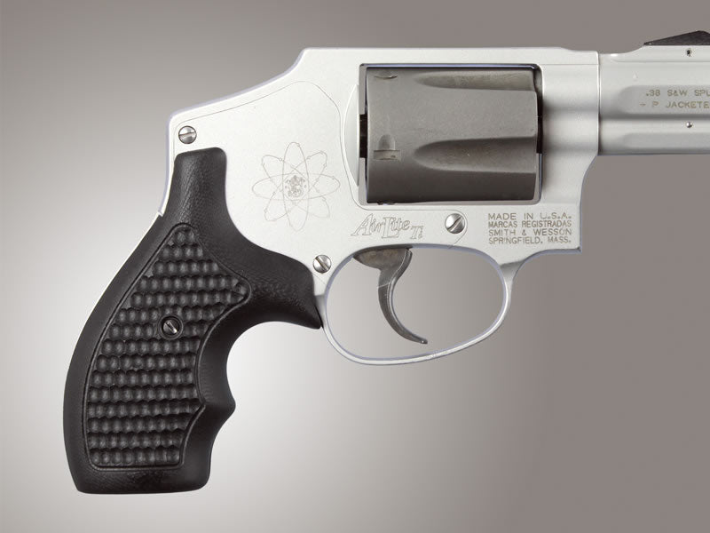 Hogue 61139 S&W J Frame Round Butt Bantam - Piranha - G10 Solid Black