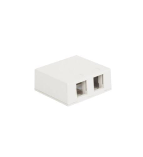 Icc IC107BC2WH Surface Mount Box, 2-port, 25pk, Wh