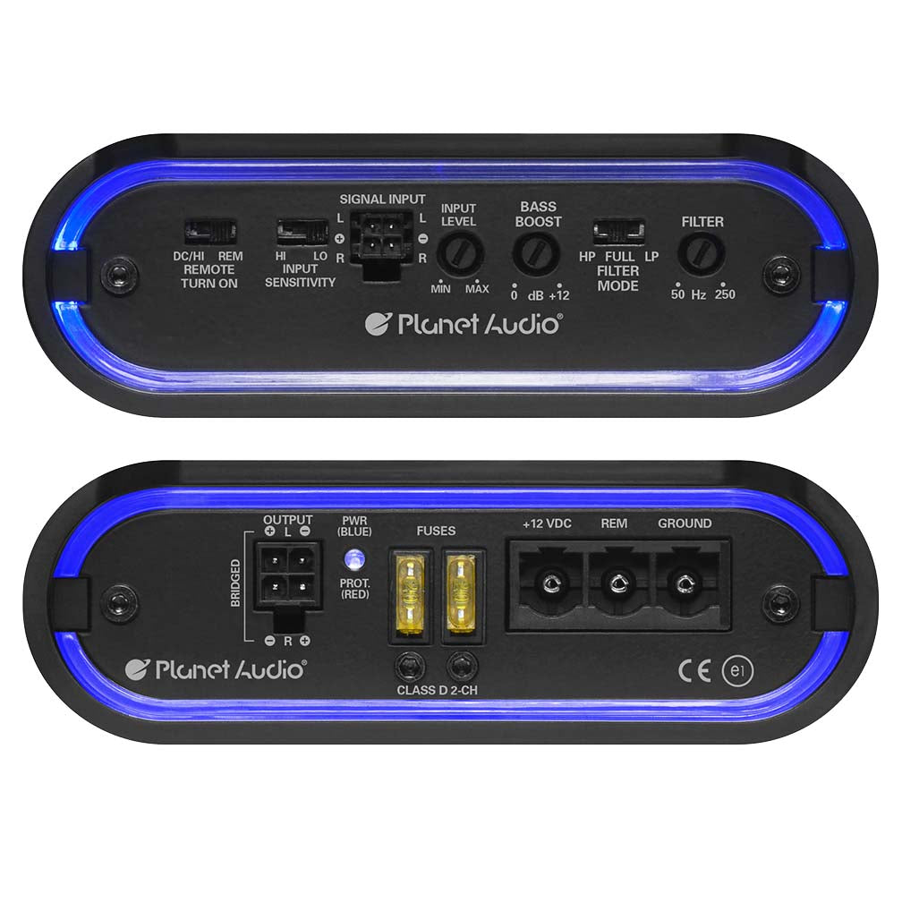 Planet Audio MB6002D Mini Bang Series Amp 600 Watts Max Two Channel Digital