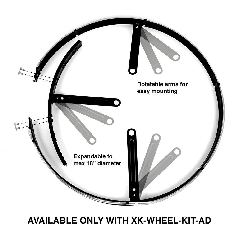 XKGlow XKWHEELKITAD Adjustable Wheel Ring Light Kit