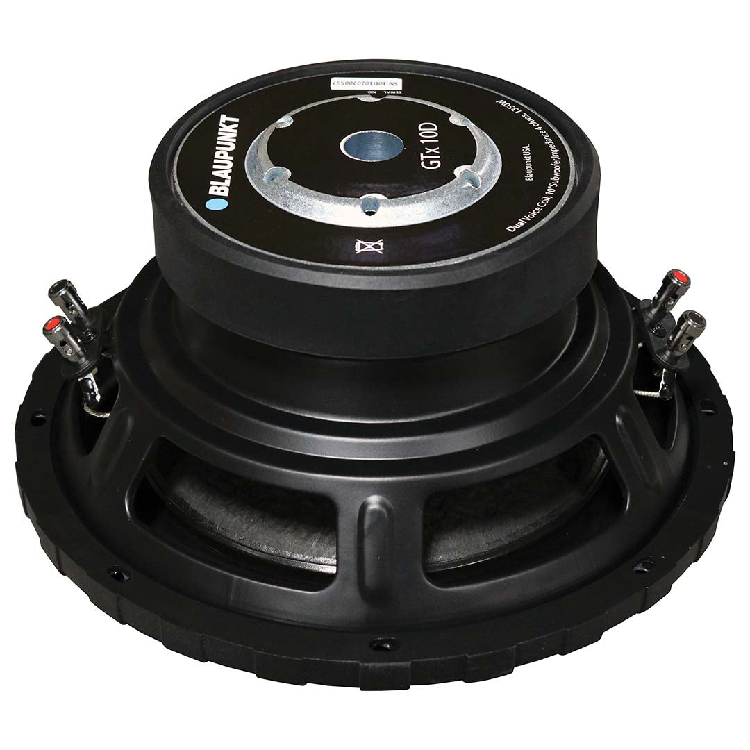 Blaupunkt GTX10D 10" Woofer, 400W RMS/1350W Max, Dual 4 Ohm Voice Coils