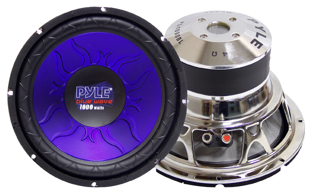 Pyle PL1290BL 12" 1200 Watt Blue Wave Car Subwoofer