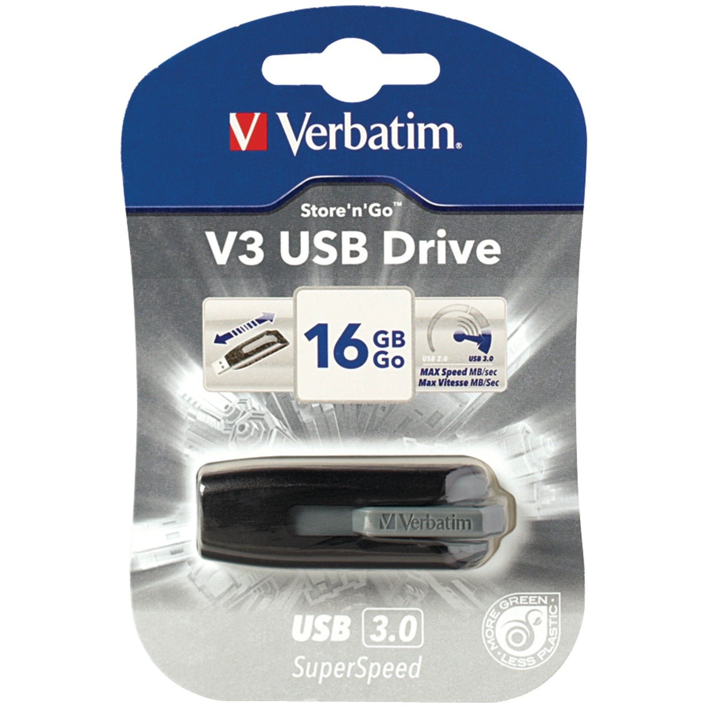 VERBATIM 49172 SuperSpeed USB 3.0 Store 'n' Go® V3 Drive (16GB)