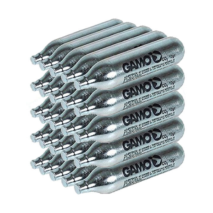 Gamo 62124702554 12-Gram Replacement CO2 Cylinders 25-Pack