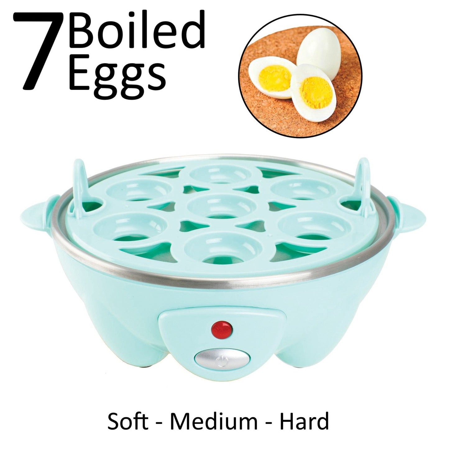 Brentwood Appl. TS-1045BL Electric Egg Cooker w/Auto Shutoff (Blue)