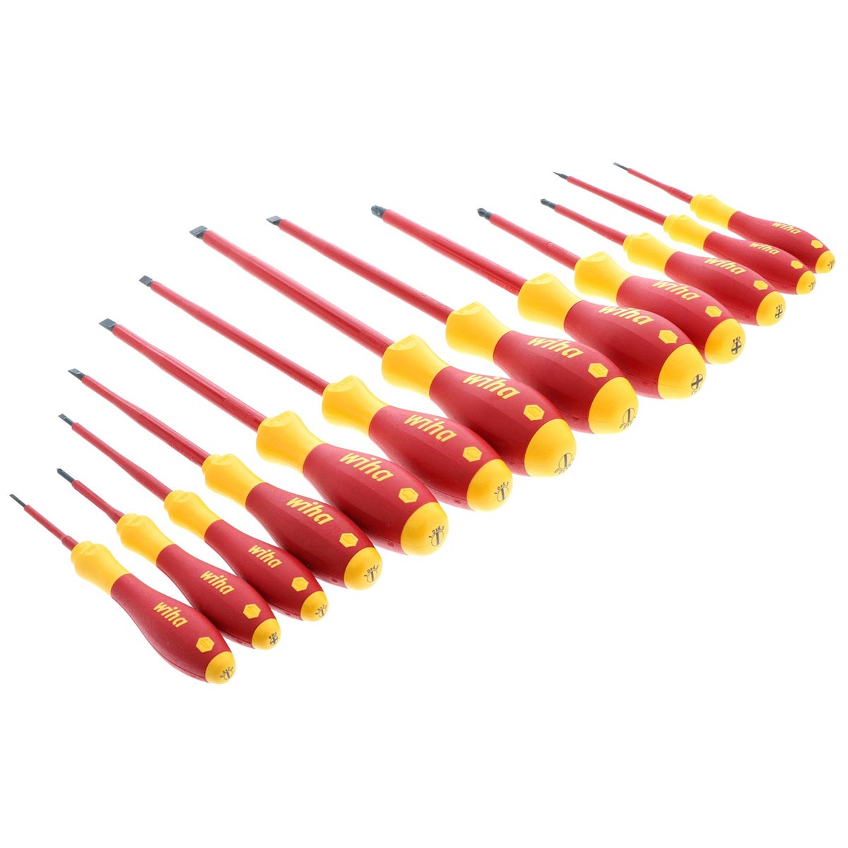 Wiha 32094 Insulated Cushioned Grip Slotted/Phillips Screwdrivers - 13 Piece Set