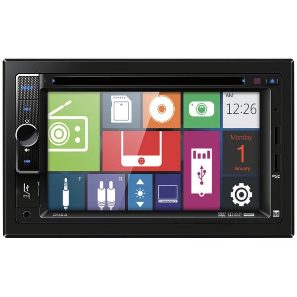 Dual Electronics DV604I 6.2" 2DIN In-Dash DVD Receiver w/ iPod Control