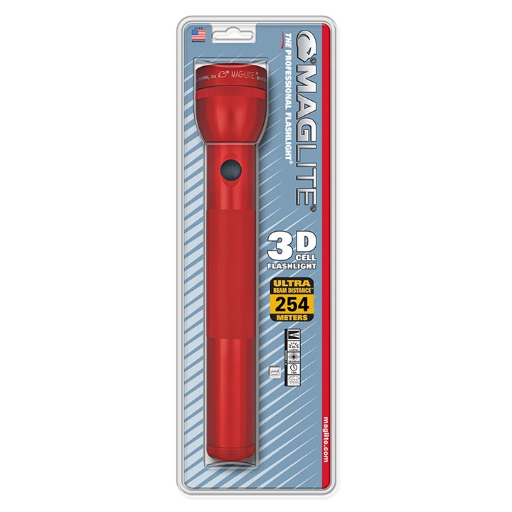 MAGLITE S3D036 3 CELL D Flashlight Red