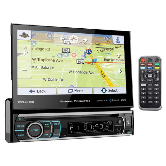 Power Acoustik PDN721HB 7" Flip out Touchscreen AM/FM/DVD/USB/BT With Navigation