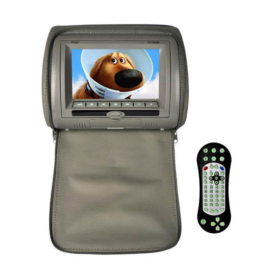 Pyle PL73DGR 7'' Grey Headrest Monitor w/ DVD USB & SD Card Reader
